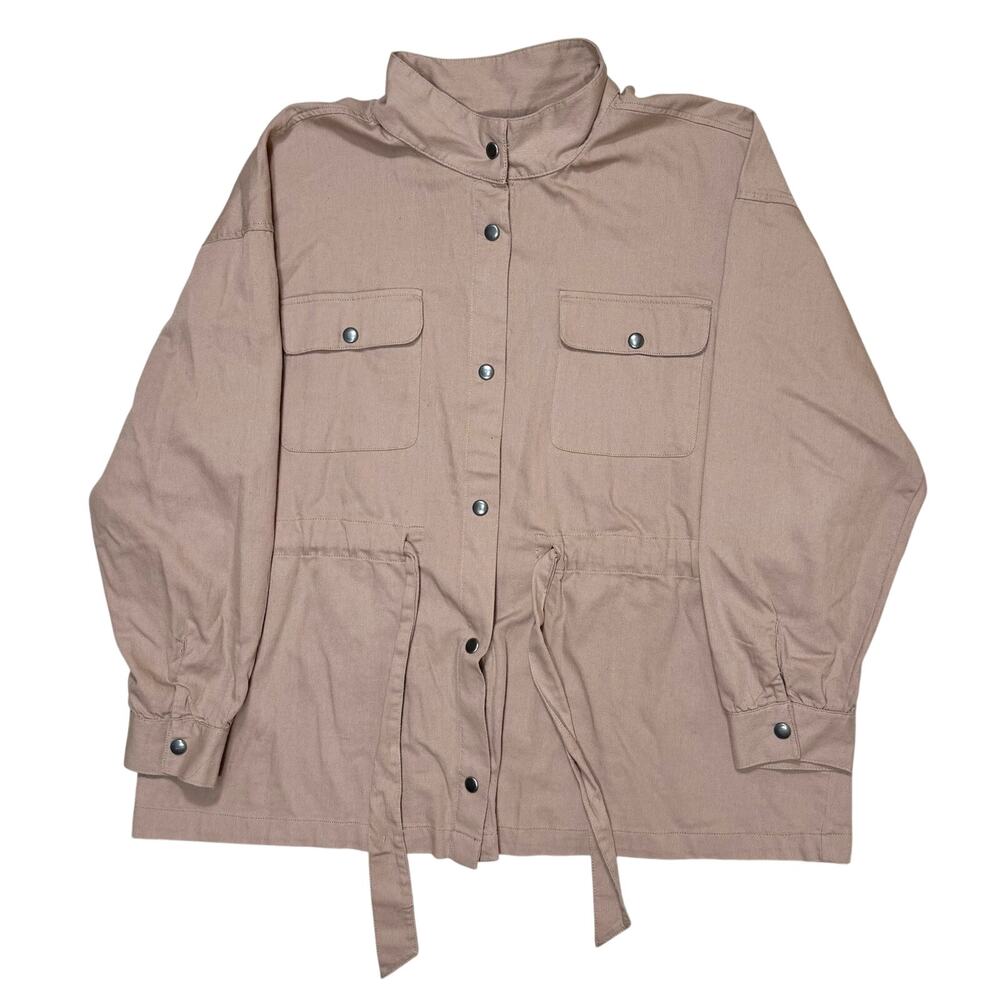 Maurices Utility Cargo Jacket Khaki Womens 2X Lightweight Coat